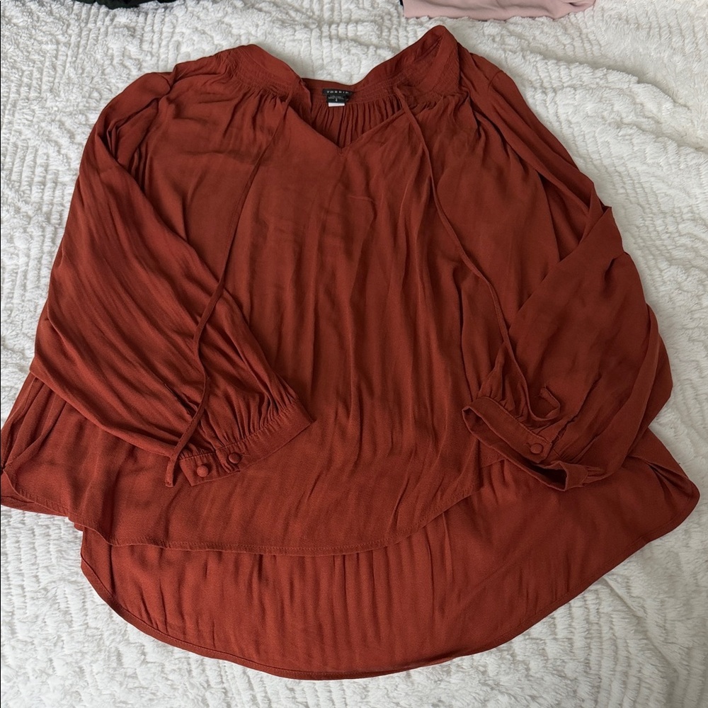 Torrid Rust Blouse - Picture 2 of 2